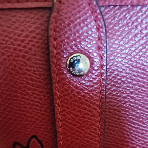 Coach Snoopy Peanuts Leather Tote Bag Red Limited Edition - Picture 13 of 16